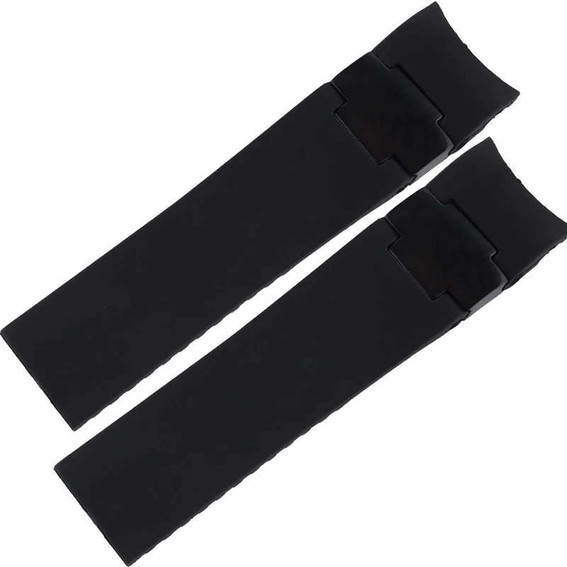 Водонепроницаемый резиновый ремешок 22 мм черный синий коричневый ремешок для часов Ulysse Nardin DIVER Мужские механические часы аксессуары с застежкой - Цвет ремешка: 04