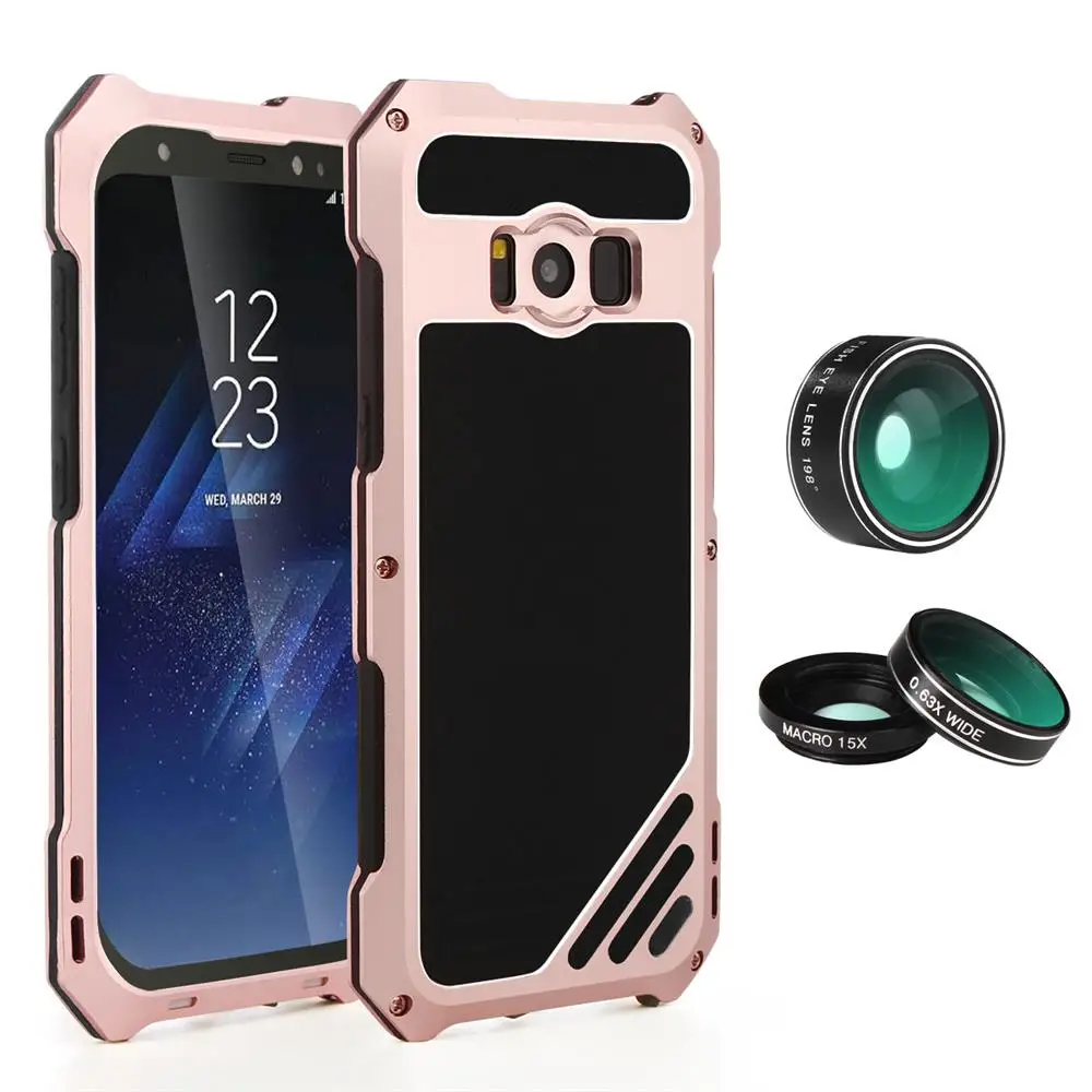 bilder für Für Samsung Galaxy S8 S8 Plus Kamera Objektiv Kit Handy fall 3 in 1 Staubdicht Stoßfest Aluminium Schutzhülle Abdeckung bilder für Für Samsung Galaxy S8 S8 Plus Kamera Objektiv Kit Handy fall 3 in 1 Staubdicht Stoßfest Aluminium Schutzhülle Abdeckung