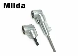 Milda 105 градусов правый угол головы отвёртки 1/4 "шестигранный хвостовик для мощность дрель биты инструменты интимные аксессуары