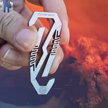 EDC titanium сплава автомобиля брелок для ключей на цепочке Личность Творческая висит пряжки простой заказ надписи талии быстро