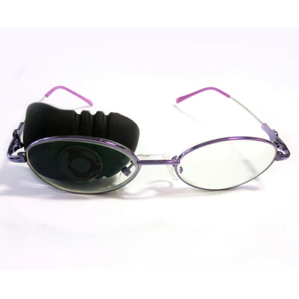 1 Pair Children Kids Lazy Eye Strabismus Amblyopia Suction Bandages Glasses Patch Black Blue