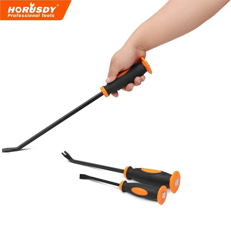 

3pc Pry Bar Set Crowbar Strike Cap 8" 12" 17" Carbon Steel Non-slip handle