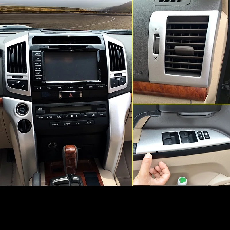 

Air Conditioner Interior Durable Automobile Modified Decoration Sticker Strip 08 09 10 11 12 13 14 15 FOR Toyota Land Cruiser