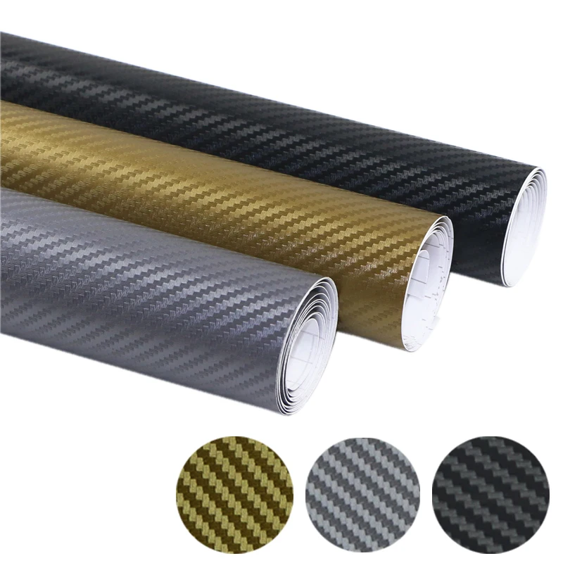 

Car Styling 5*127cm DIY Waterproof 3D Car Carbon Fiber Vinyl Wrapping Foil Sheet Roll Decorative Film Paper Auto Car Stickers