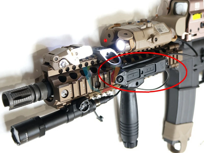 Interruptor de Pressão Botão para Peq Tático Softair Surfire Interruptor Aumentada M3x Luz Dbal-a2 16a an - Peq 4 de pressão aumentada botão para peq m3x
