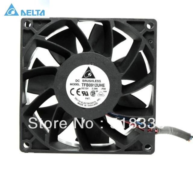 Оригинальный вентилятор охлаждения для delta TFB0912UHE 9 см 92*92*38 мм 12 В 2.28A|cooling fan|cooling fan