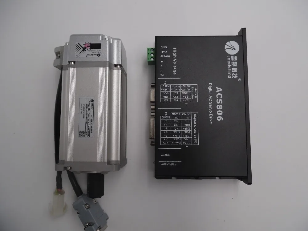 Leadshine 60VDC 400 Вт серводвигатель комплекты приводов 180ozin 1 28 нм 1000ppr энкодер ACM604V60 01 1000