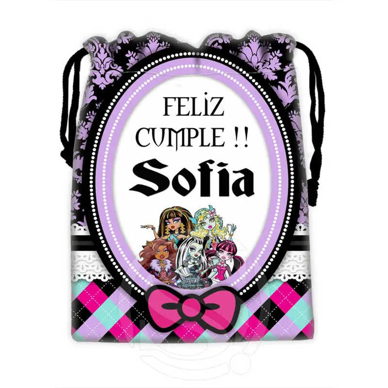 H P764 Custom Monster high 8 drawstring bags for mobile phone tablet PC packaging Gift Bags18X22cm