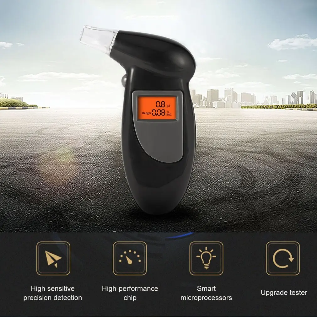 

Backlight Digital Alcohol Tester Digital Alcohol Breath Tester Breathalyzer Analyzer LCD Detector Backlight Light