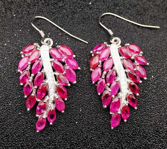 Aliexpress Natural Ruby Drop Earring Free Shipping 925 Natural Ruby Drop Earring Free Shipping 925 Sterling Silver Original Real 0 15ct 40pcs