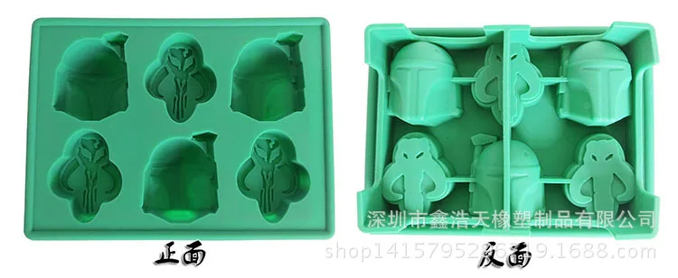 DIY 8pcs/set Star Wars Ice Tray Silicone interstellar Mold Ice Cube Ice grid robot Cream Makers Chocolate lattice Fondant Mould