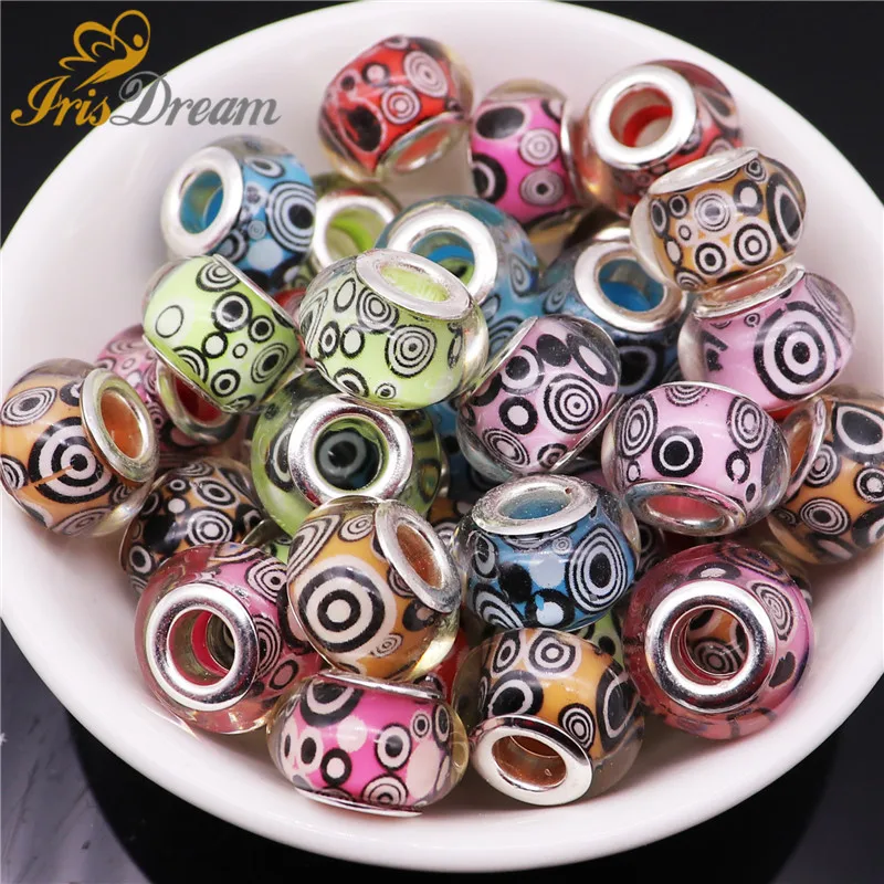 

10Pcs New Rondelle Annulus Large Hole European Beads fit Pandora Bracelet Bangle Snake Chain Charms DIY for Women Jewelry Making