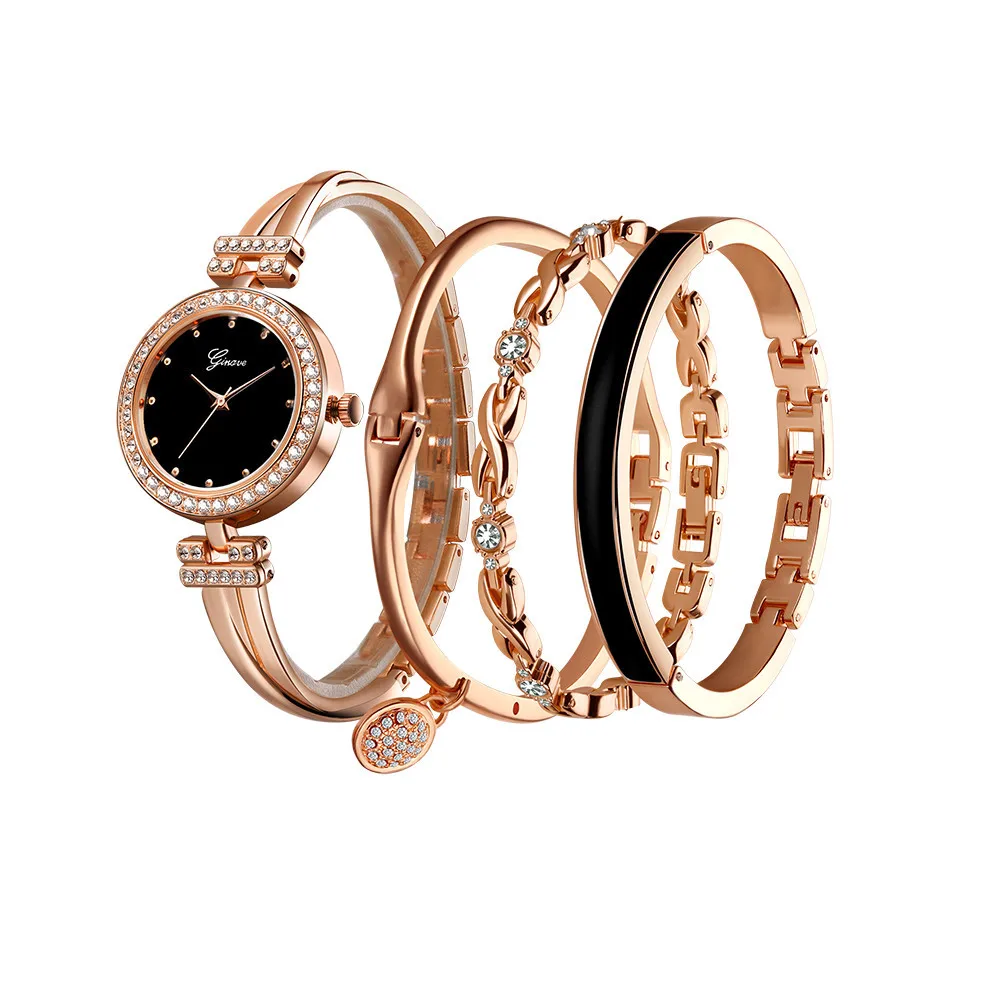 Женские наручные часы, браслет из нержавеющей стали, аналоговые кварцевые круглые часы, модные часы, Relogio Feminino - Цвет: D
