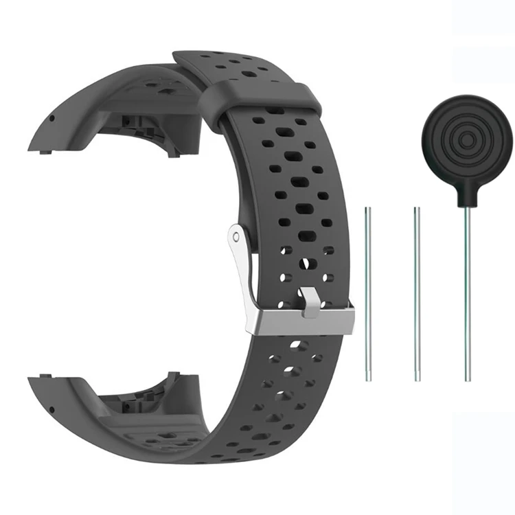 Силиконовый браслет ремешок для Polar M400 M430 gps спортивные Смарт-часы сменный ремешок для часов браслет ремешок для часов - Цвет: Серый