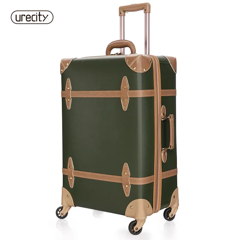 

2018 New suitcase luggage suitcase on wheels leather 24 trolley digital luggage scale Brand hand made free shipping high quality