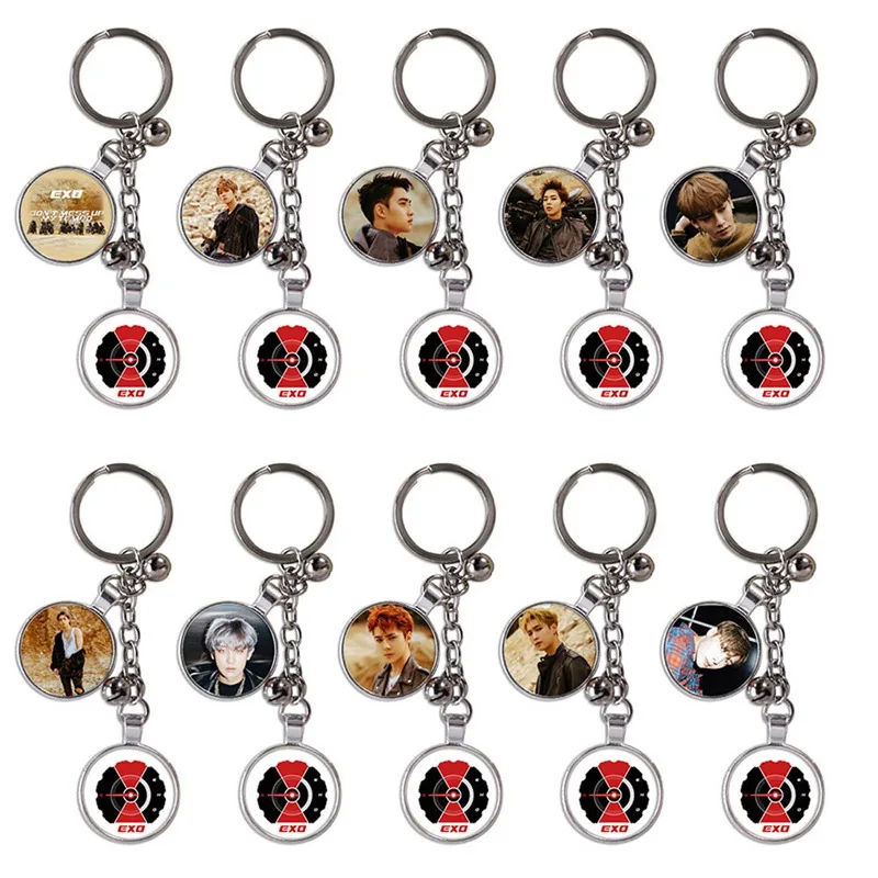 

KPOP EXO 5th Album Don't Mess Up My Tempo Acrylic Keychain Keyring Pendant For Clothes Hat Backpack Decoration