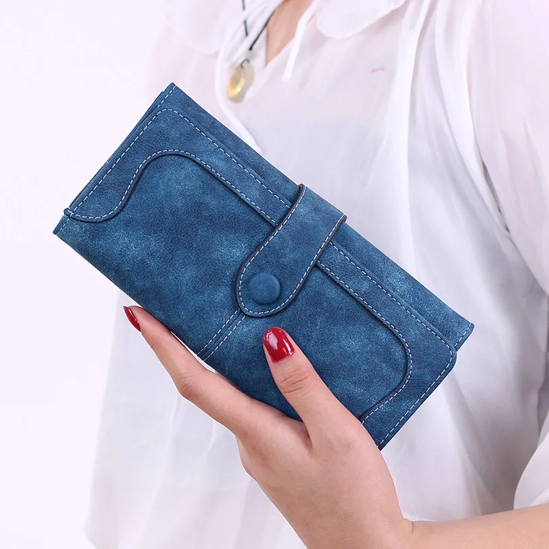 

Ladies wallet restoring old ways dog long wind mill sand buckle folding multi-function large capacity hand wallet mobile 2017