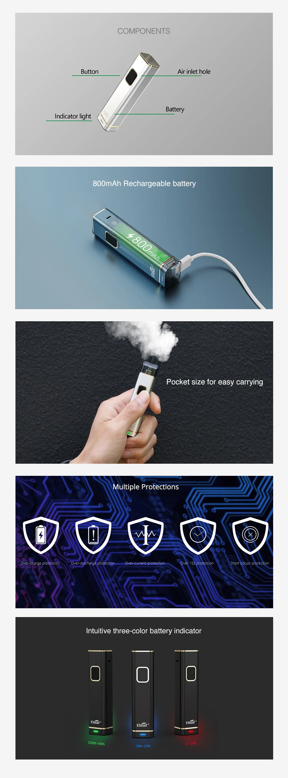 Eleaf iTap Battery 800mAh