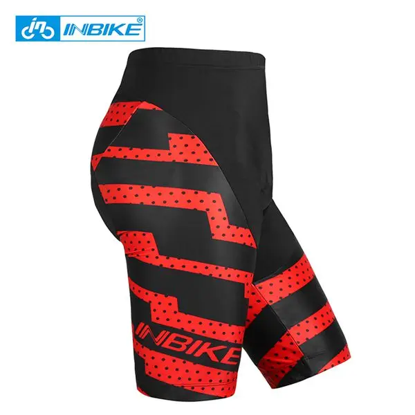INBIKE, мужские велосипедные шорты с 3D гелевой подкладкой, шорты для горного велосипеда, MTB шорты, ciclismo, быстросохнущие шорты для горного велосипеда, S-3XL - Цвет: Красный