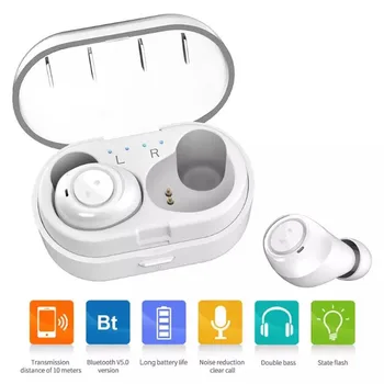 

Mini TWS Twins Wireless In-Ear BT4.2 5.0 Call With Charging Bin Support one match two connected devices