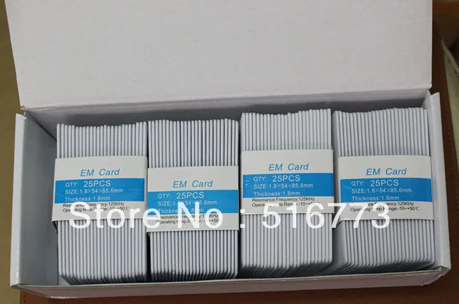 XJQ Бесплатная доставка RFID толстая карта 125 кГц TK4100 система контроля допуска к