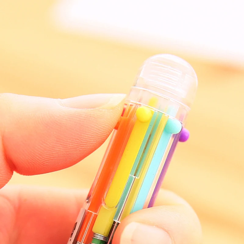 Jonvon Satone 20 шт. шариковая ручка маркер Корея креативная канцелярская ручка 6 цветов в 1 шариковая ручка цветные школьные принадлежности для детей