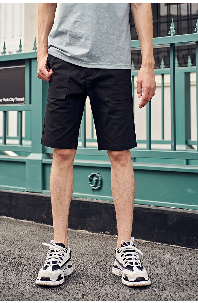 Enjeolon 2019 новые летние шорты для мужчин сплошной цвет Slim Fit Мужской повседневное Винтаж Мода Высокое качество хип хоп одежда K6846