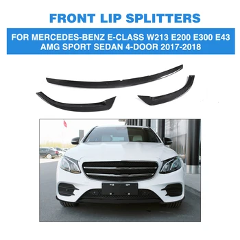 

Carbon Fiber Front Bumper Lip Spoiler For Mercedes Benz E Class W213 E200 E300 E43 AMG Sport Sedan 4 Door 17-18 Car Styling