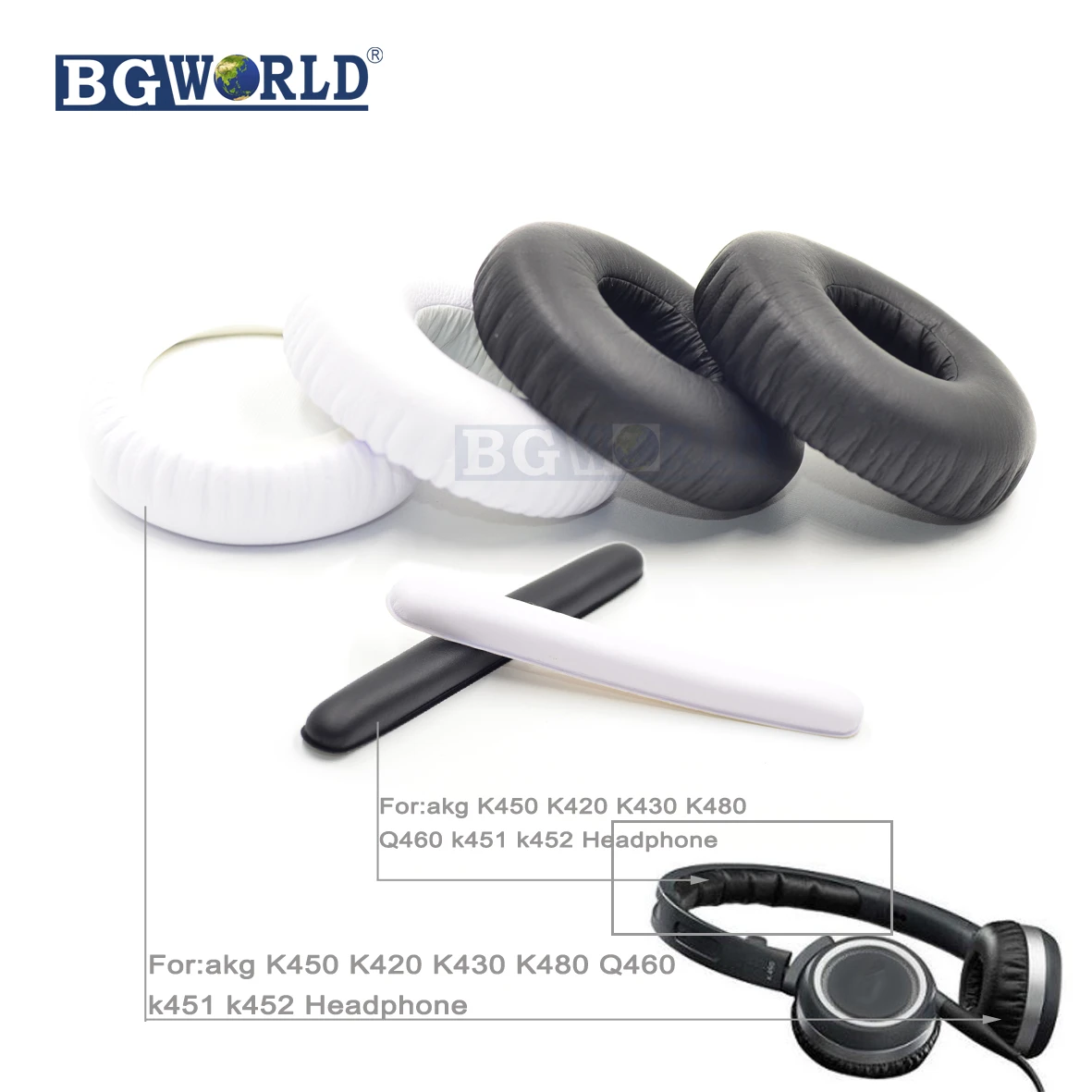 Repleacement Bantal Headband Kepala Band Telinga Pads Earpad Earmuff K480nc Busa Untuk Akg K420 K450 K430 K451 Q460 Headphone Bagian Ear Pads Ear Pad Foamcushion Foam Padding Aliexpress