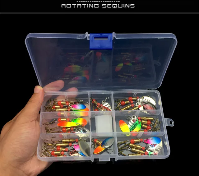 Scatola Esche Da Pesca Impermeabile | Doppia Faccia | Per Spoon, Spinner E Mosche | 15x10x4cm - Foto 6