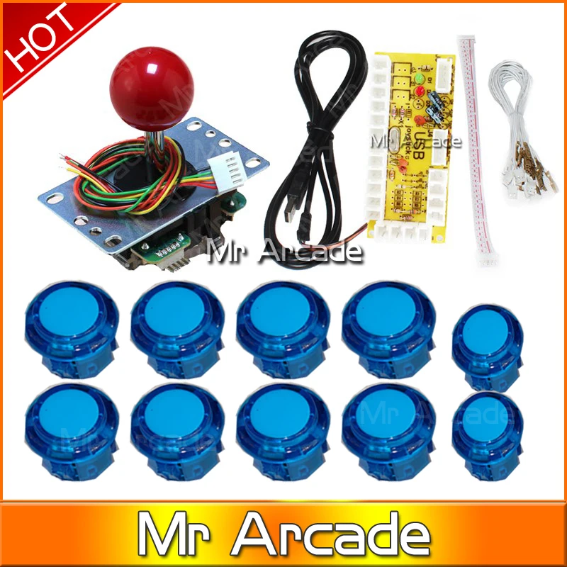 Sanwa Джойстик Кристалл OEM кнопки DIY Kit Zero Delay Arcade USB энкодер для ПК Mame|arcade diy usb|zero delay