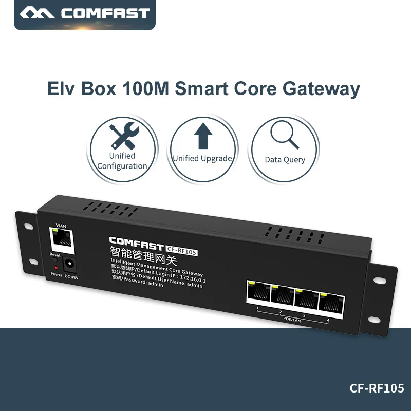

650Mhz smart Core Gateway COMFAST CF-RF105 gateway controller QCA9531 wifi project manager with 4*LAN 10/100Mbps LAN port