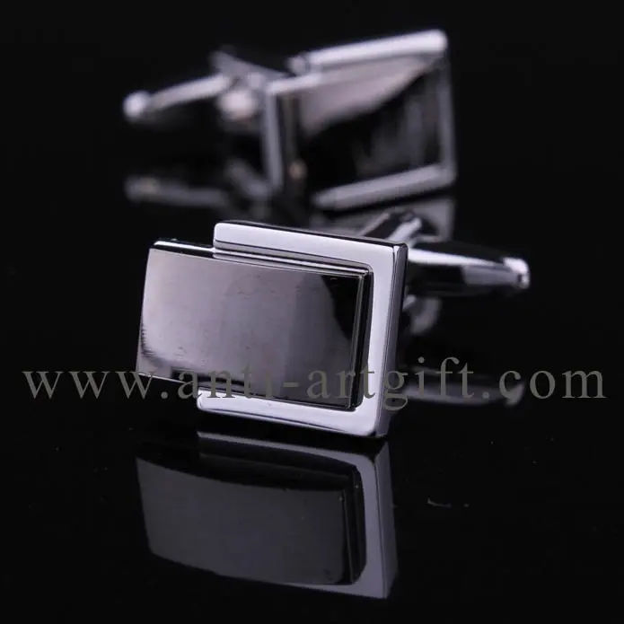 

MOQ 1pair black fashion men's platina finished cuff links