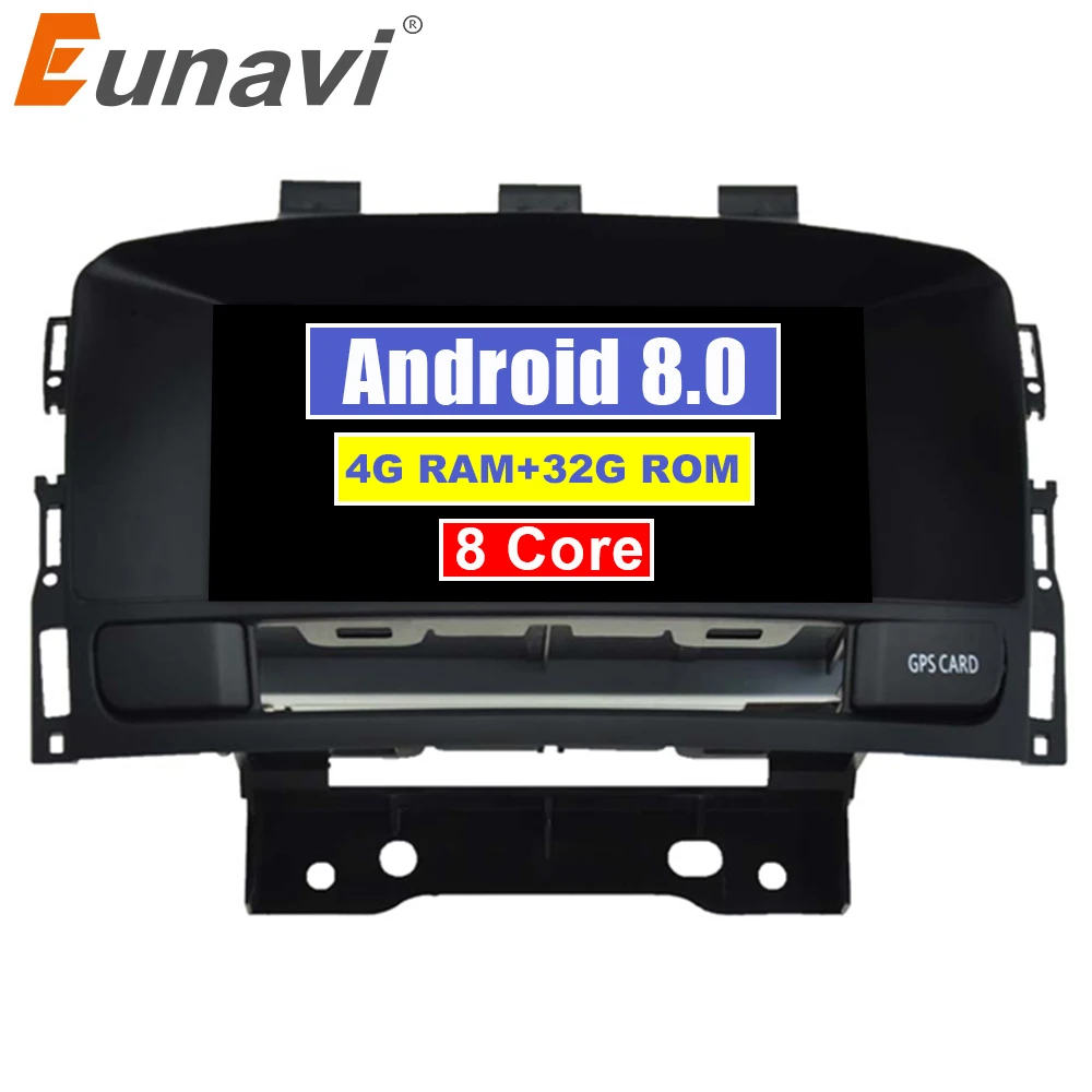 cheap Eunavi Octa Core 4GB RAM Android 8.0 Car DVD Player For Buick Verano Vauxhall Opel Astra J Car Radio GPS Navi Head Unit Stereo