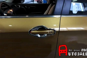 

ABS Chromium Styling Car Door Handle Bowl Covers Guard Cover Trim Exterior Car Styling For Nissan Qashqai 2015 2016 car styling
