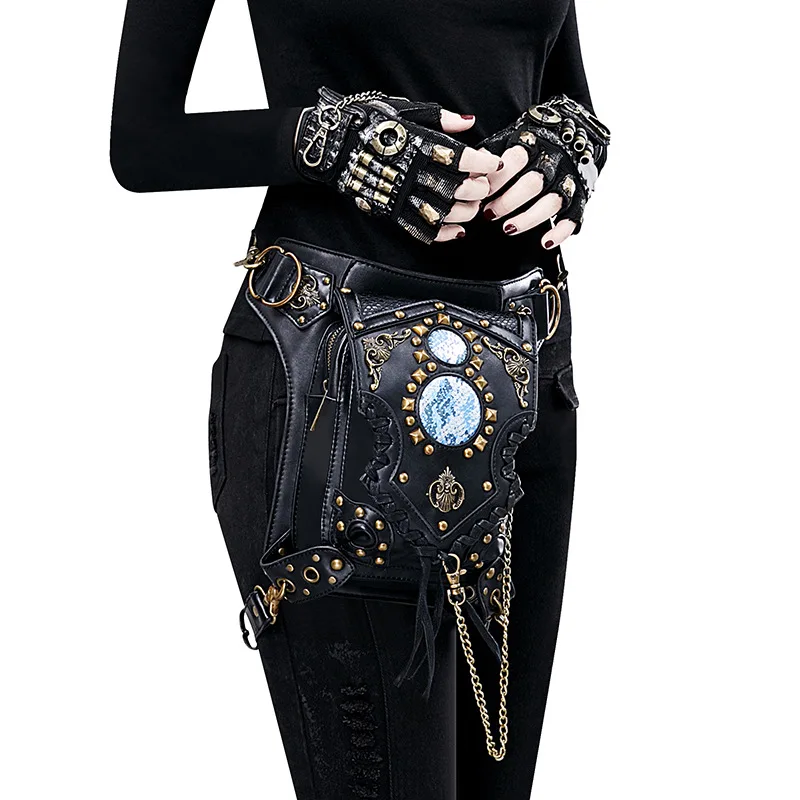 Gearduke steampunk cintura saco moda perna sacos