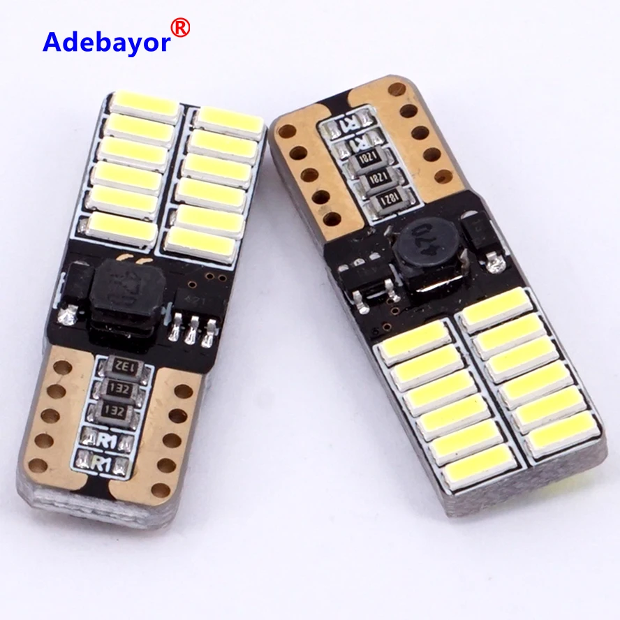 

8XCar Auto LED T10 194 W5W Canbus 24 SMD 5630 5730 LED Light Bulb No error led parking car styling Fog light Auto univera lamps