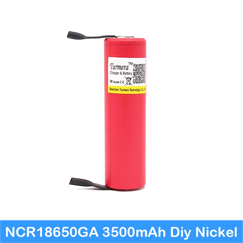 Original GA 18650 battery 3.7V 3500 mAh NCR18650GA+thick welded strips 30Amps Unloading Rechargeable Battery /screwdriver 12v se Original GA 18650 battery 3.7V 3500 mAh NCR18650GA+thick welded strips 30Amps Unloading Rechargeable Battery /screwdriver 12v se