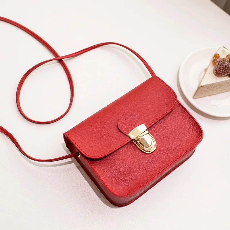 Женские сумки-мессенджеры, женская сумка,, известные бренды, женская мода, однотонная цветная крышка, замок, плечо, через плечо, для телефона, пляжная сумка - Цвет: Red