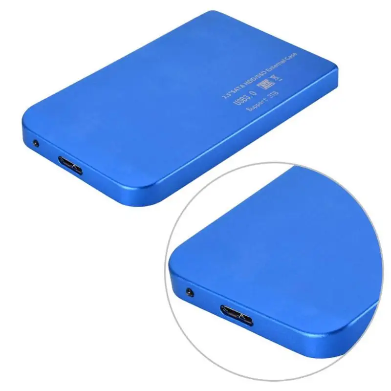 2.5 inch USB 3.0 Ultra Thin SATA SSD HDD Hard Drive Dock Enclosure Case 5Gbps/s High Speed Mobile Hard Disk Box Enclosure