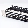 Panel de parche Modular blindado Cat6 de 24 puertos Incl. 24 Uds de gatos Keystone tipo libre de herramientas blindados Cat6, montaje en Rack de 19 