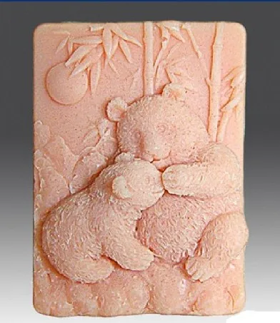 Силиконовая форма для мыла в виде панды мамы и ребенка 0827|silicone soap mold|craft moldshandmade mold