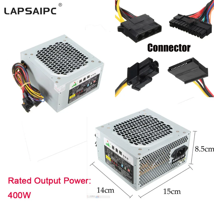 400W Power Supply INTEL12V2.3 version Computer PC CPU Power support