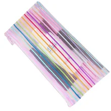 36 шт./лот легко принимать моды молния сетки косметичка макияж сумки маленькую сумочку для женщин много красочных