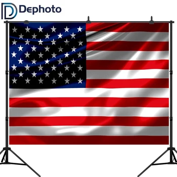 

Dephoto USA Flag Backdrops Photography Simple Photographic Backgrounds Camera Fotografica for Children Photo Studio