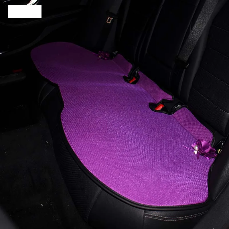 Фиолетовая летняя Автомобильная подушка украшения наборы авто сиденье шеи талии поддерживает Рулевое колесо Чехлы ткани коробка переключения передач ручной тормоз - Цвет: seat cushion 1pcs