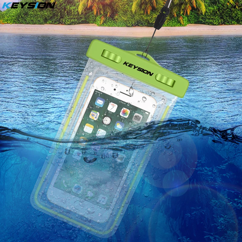 KEYSION Waterproof Bag With Luminous Underwater Pouch Phone Case For iPhone X 8 8 Plus 7 7P 6 6s For Samsung Galaxy S8 S7 Note8 cases-for-s8+