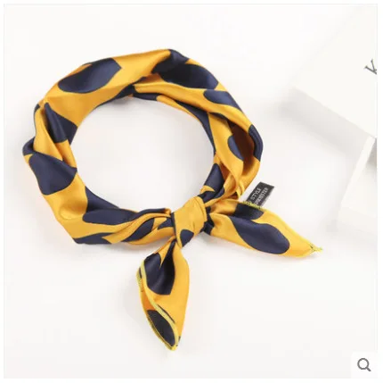 47 см стильные разноцветные принтованные узоры шелковые квадратные шарфы шарф шейный платок повязка на голову головные уборы украшения для волос для женщин - Цвет: type  14