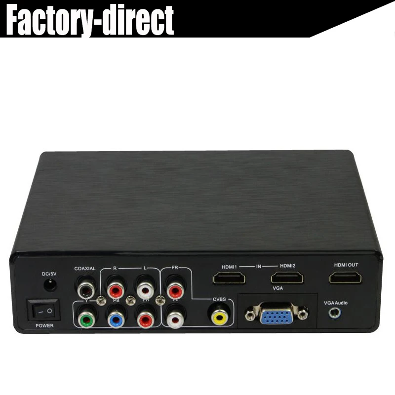 All to HDMI Converter Box VGA/HDMI/RCA/Ypbpr to HDMI Converter scalerin HDMI Cables from