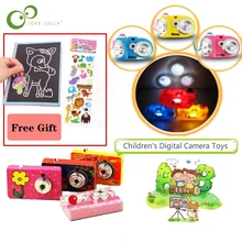 1 шт. Детская Цифровая камера мини камера Свет Проекция игрушечная камера мультфильм игра фото подарок на день рождения для детей ZXH